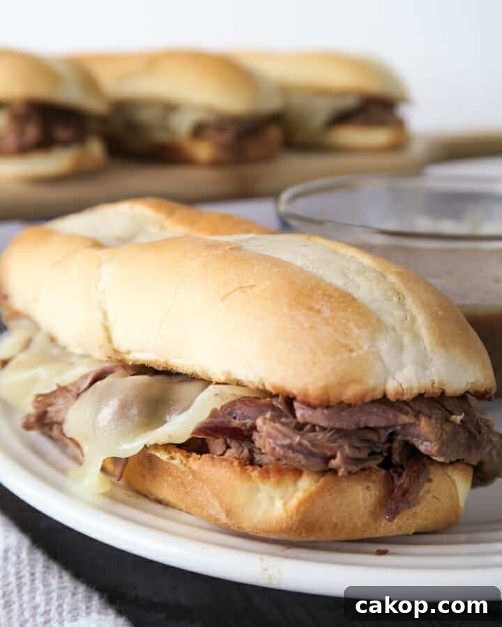 Easy French Dip Sandwiches {Crockpot or Instant Pot Recipe}