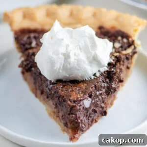 slice of chocolate pie on plate