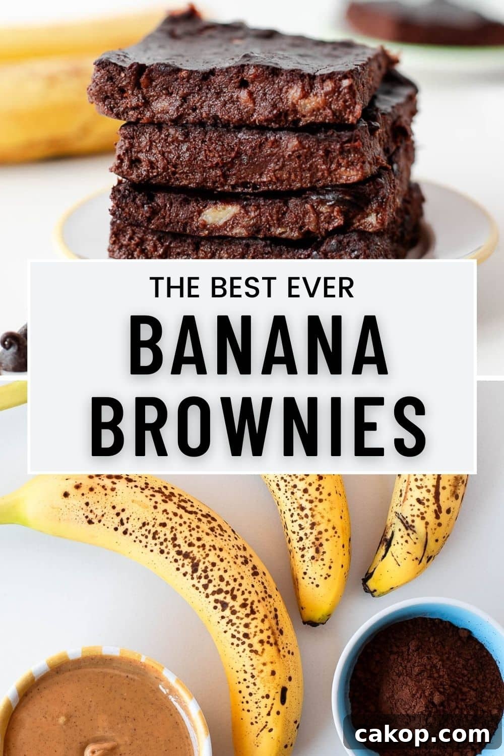 3 ingredient banana brownies