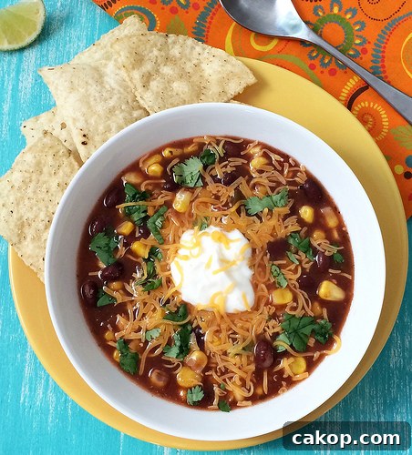 Last-Minute Black Bean Soup via LizsHealthyTable.com Last-Minute Black Bean Soup via LizsHealthyTable.com