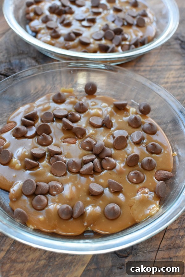 toffee candy with milk chocolate chips