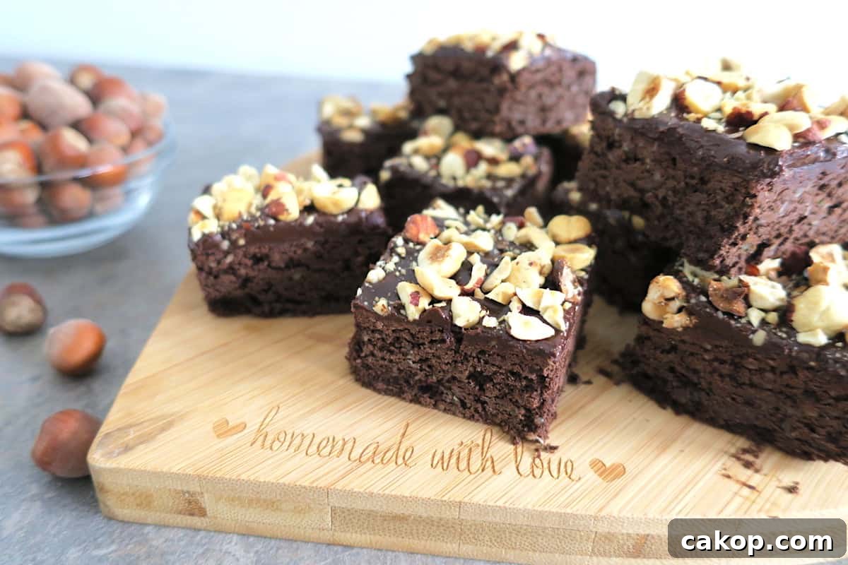 Keto Hemp Brownies with Nut.ella & Hazelnut Crumbs