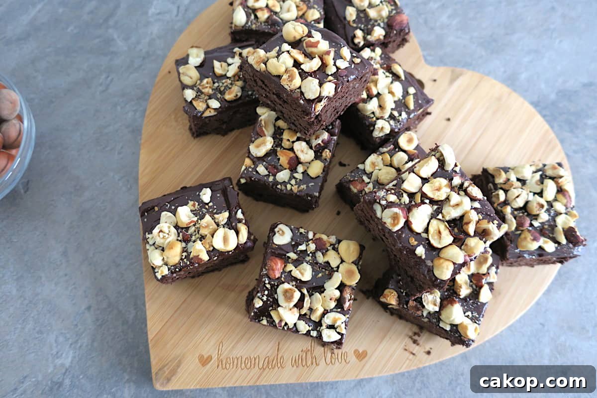 Keto Hemp Brownies with Nut.ella & Hazelnut Crumbs