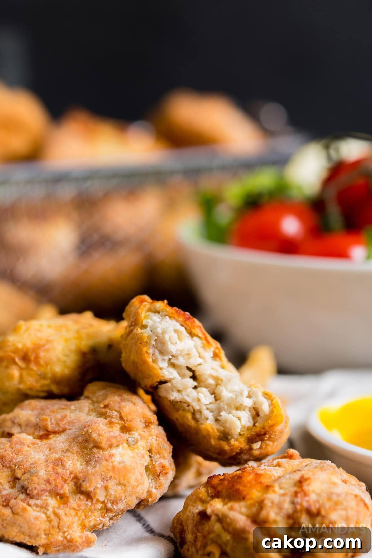 Crispy Air Fryer Chicken Nuggets Recipe for Perfect Crunch 9 chicken nugget with a bite out of it