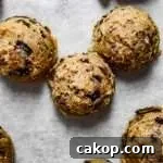 edible chocolate chip cookie dough scoops on parchment paper (1)