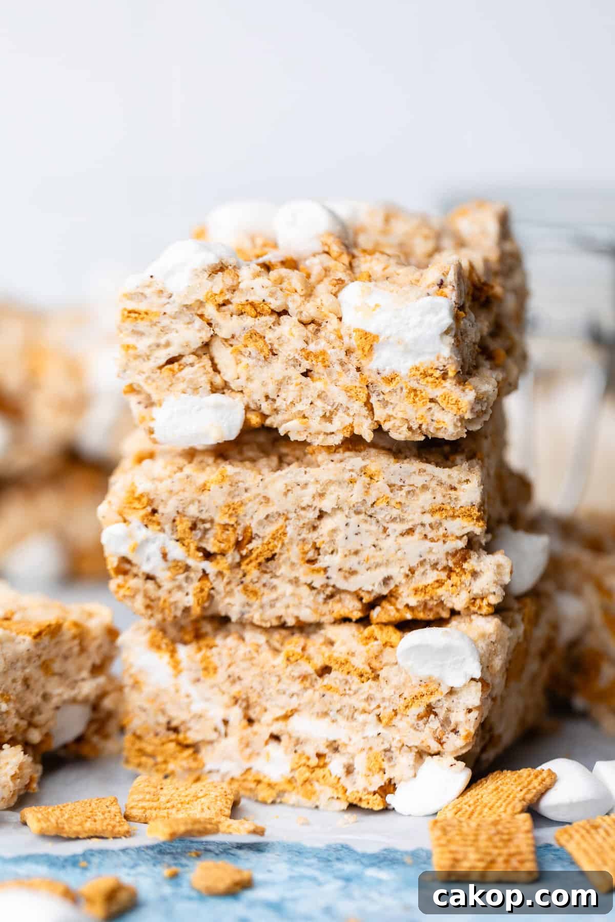 stacked golden graham rice krispies
