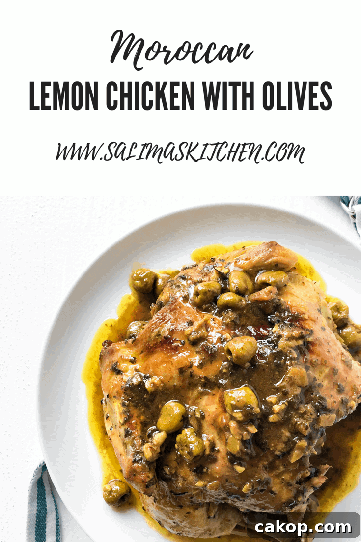 A Moroccan roasted chicken with olives and preserved lemon