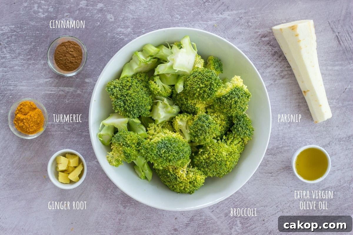 Fiery Roasted Broccoli Soup with Garlic and Chili Oil 3 Spicy Broccoli Soup ingredients