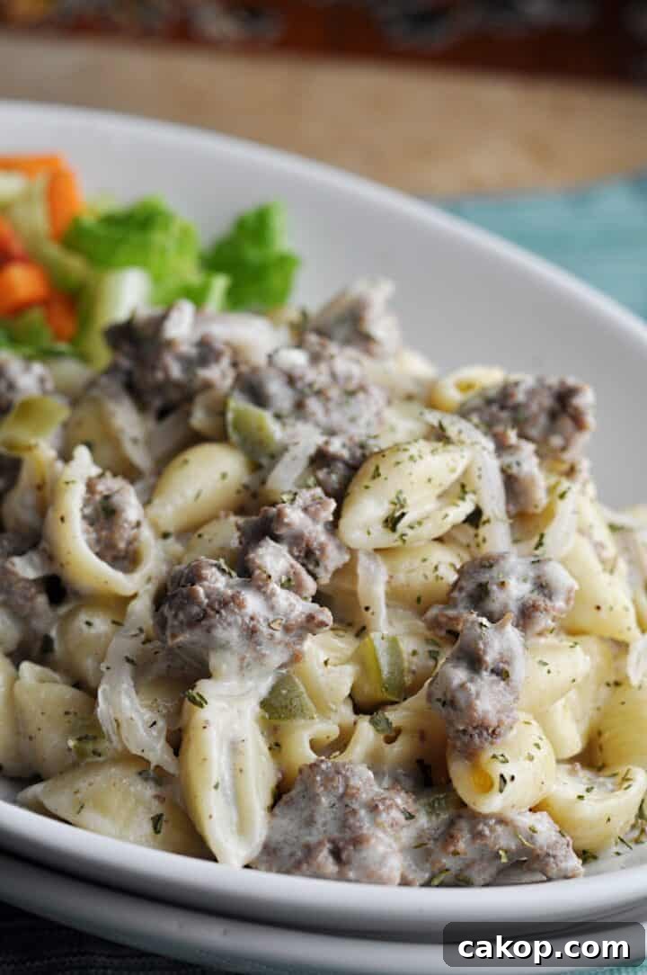 Beef Pasta and Cheese one-pot recipe