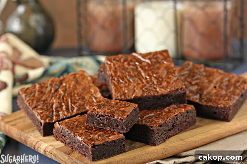 Ultimate Fudgy Chocolate Brownies Ultimate Fudgy Chocolate Brownies - brownies stacked up on a plate