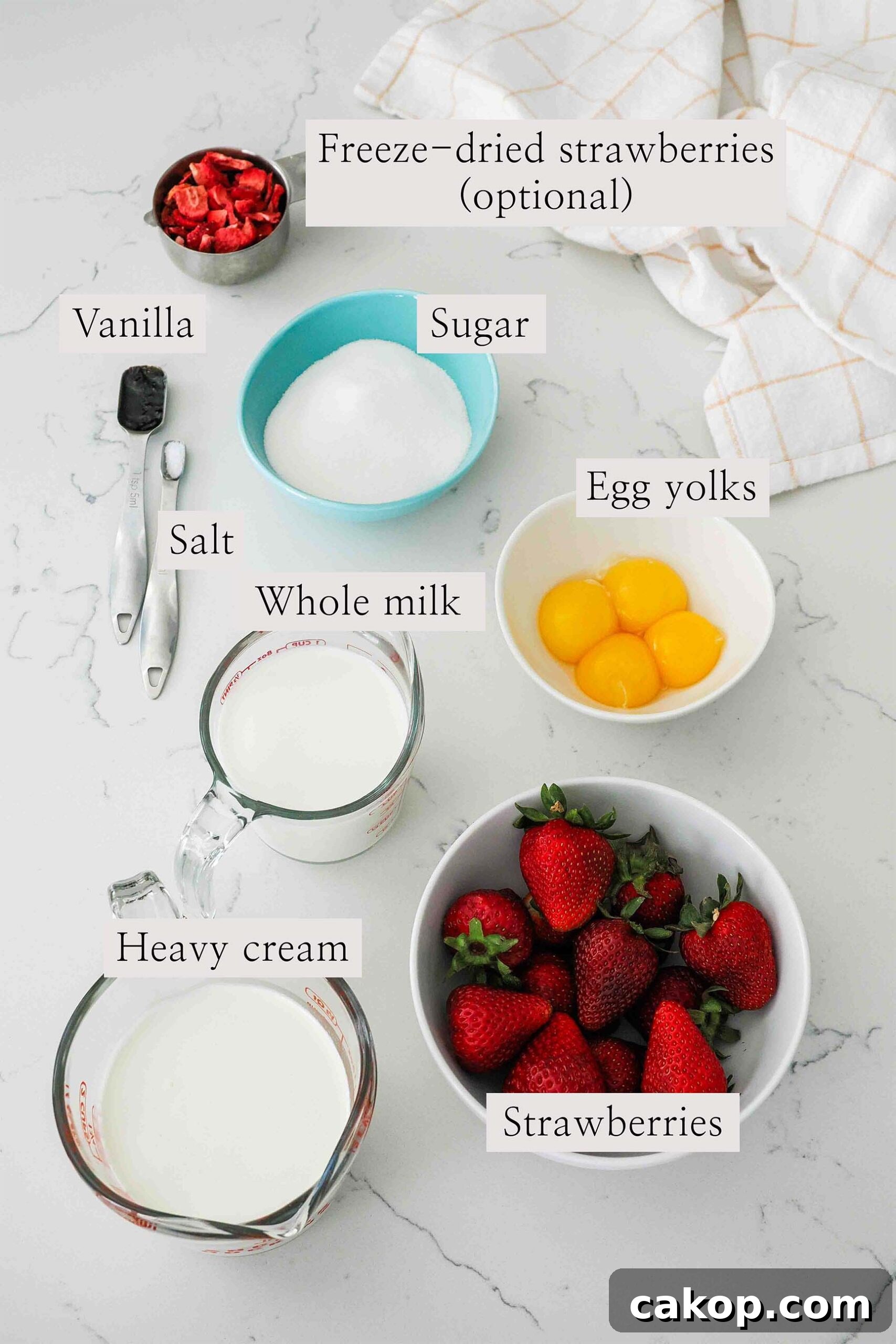 Homemade Strawberry Ice Cream Recipe with Fresh Berries 3 Ingredients needed to make strawberry frozen custard.