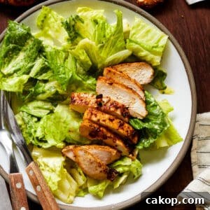 Whole30 Caesar Salad with Grilled Chicken Breast Easy Paleo Primal Gourmet Recipe