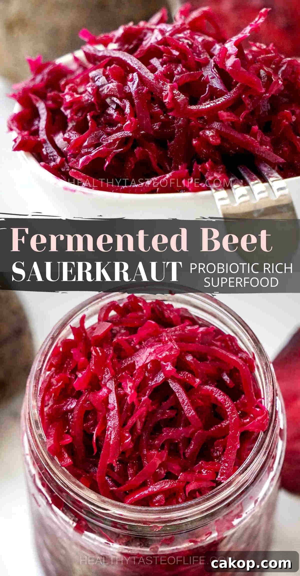 Crispy, crunchy, sour fermented beetroot and red cabbage. This fermented beet sauerkraut recipe uses a combination of raw beetroot, cabbage (white or red), apple, ginger and garlic. The versatile beetroot kraut can be tossed through salads and piled on top of your avocado toasts or even served along roast meats or fish.