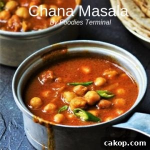 Chana Msala recipe for chapathi served a small saucepan