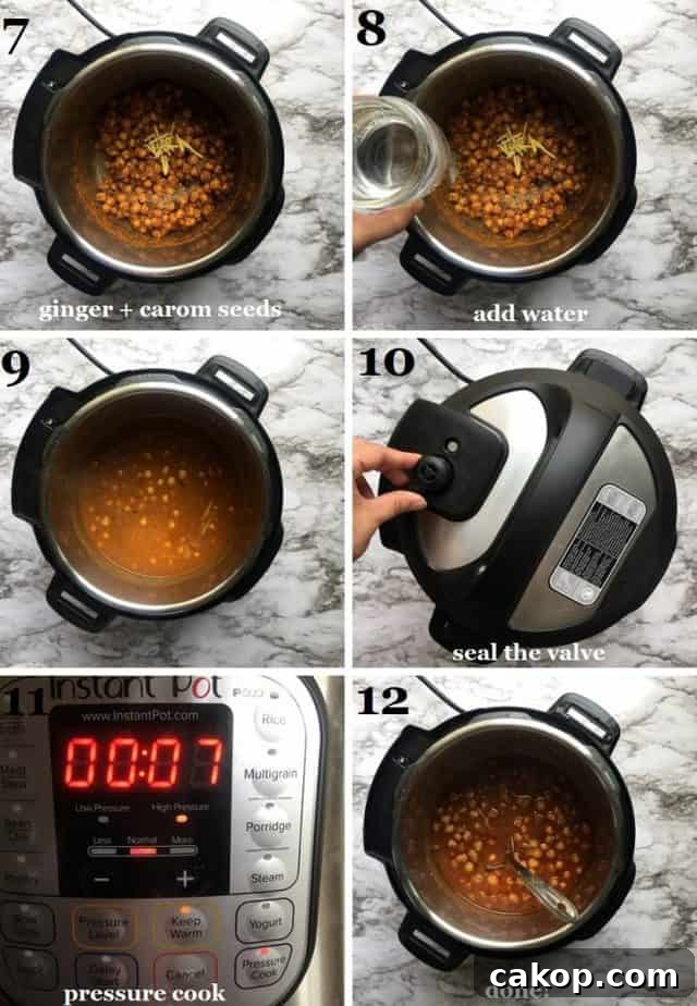 Instant Pot chana masala recipe with step by step pictures