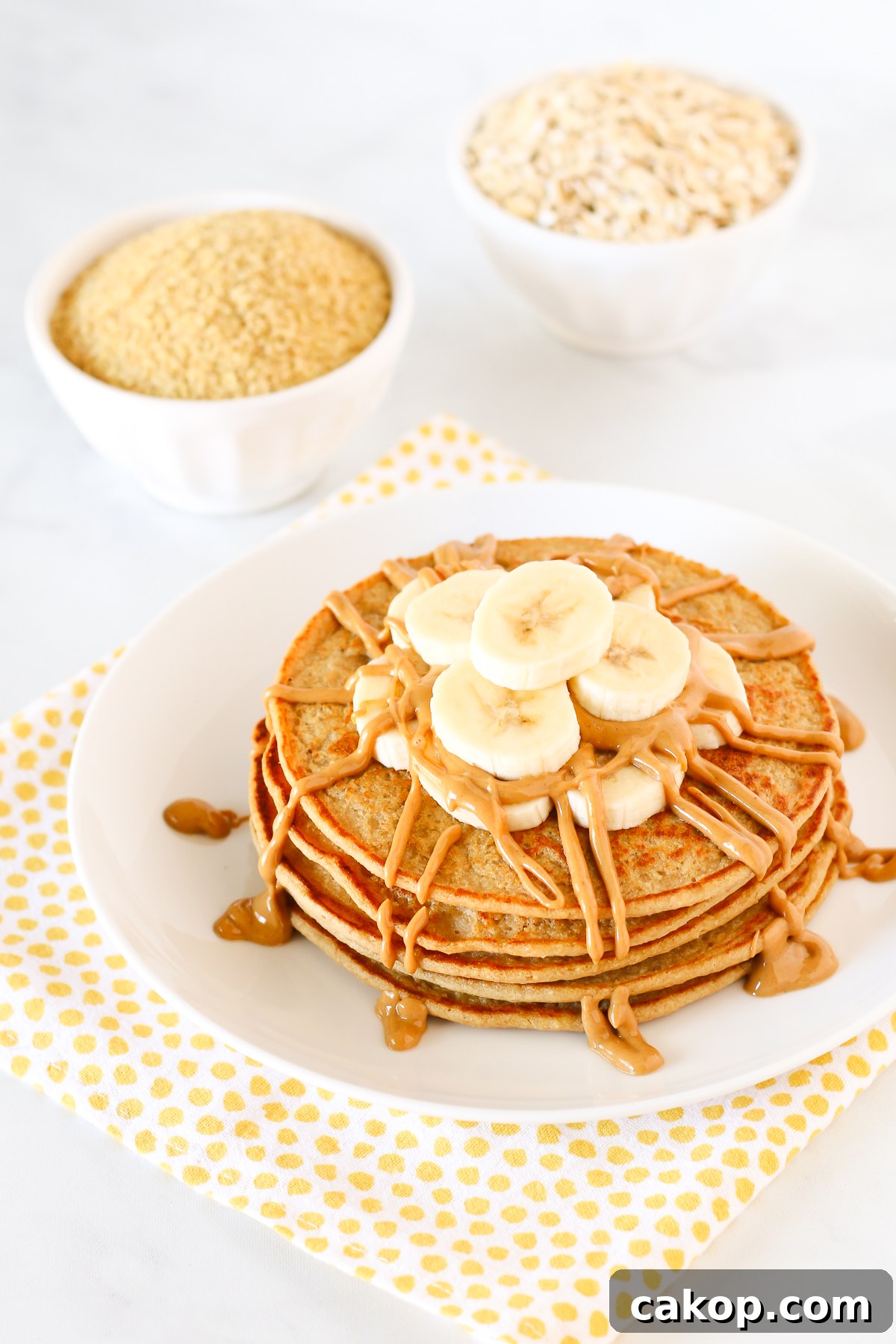 Gluten Free Vegan Blender Pancakes. A quick and easy pancake batter, made in the blender and ready in minutes. Great for those busy mornings!