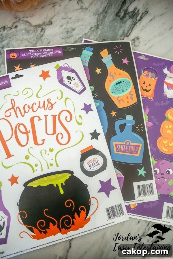 window clings to use for car decorations for Halloween parades