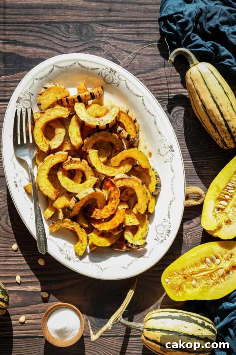 Air Fryer Roasted Maple Delicata Squash