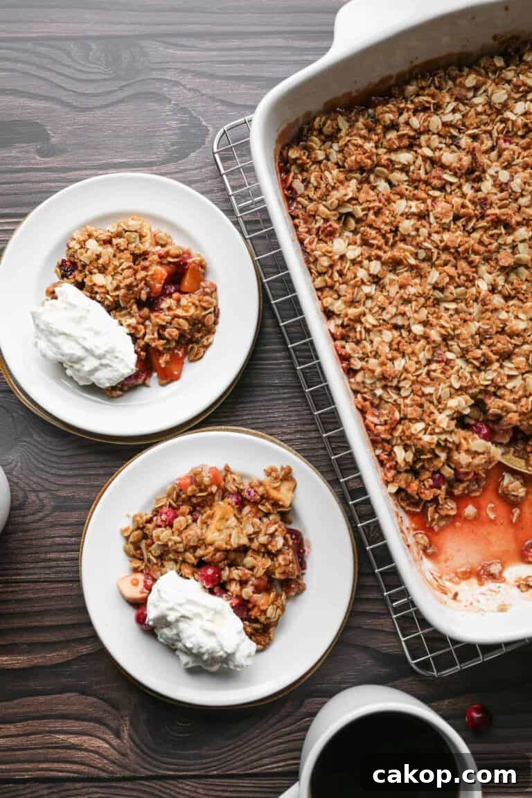Gluten Free Cranberry Apple Crisp