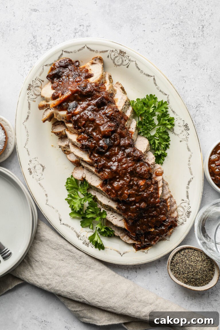 Pork Tenderloin with Prune Sauce