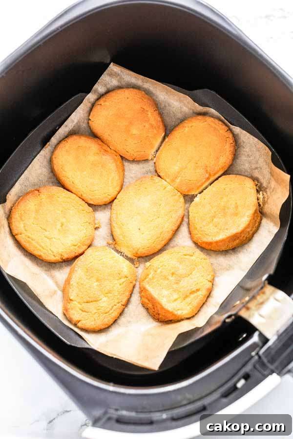 Crispy Butter Cookies Made in an Air Fryer 10 These Air Fryer butter cookies with lemon do not contain egg and can be made dairy-free. These sandy cookies crisp up when cooled and are great to serve with a glass of milk or a cup of tea. Make a big batch and store.