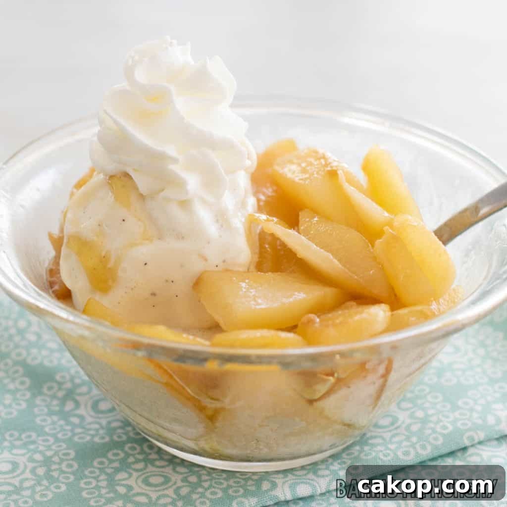 stewed pears in small bowl
