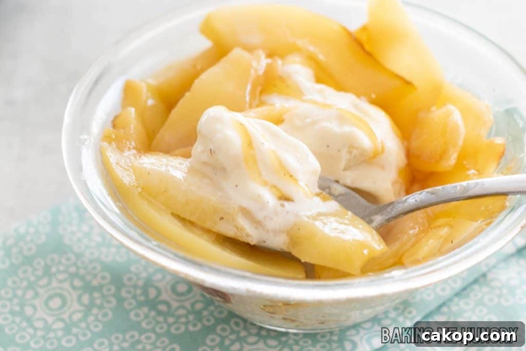 bite of pear on a spoon