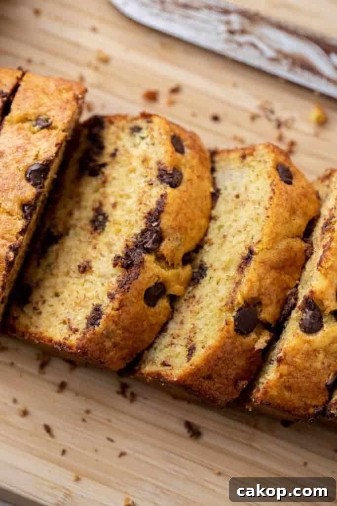 Banana bread with cake mix slices