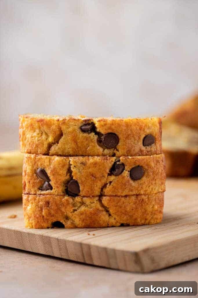 Stack of banana bread