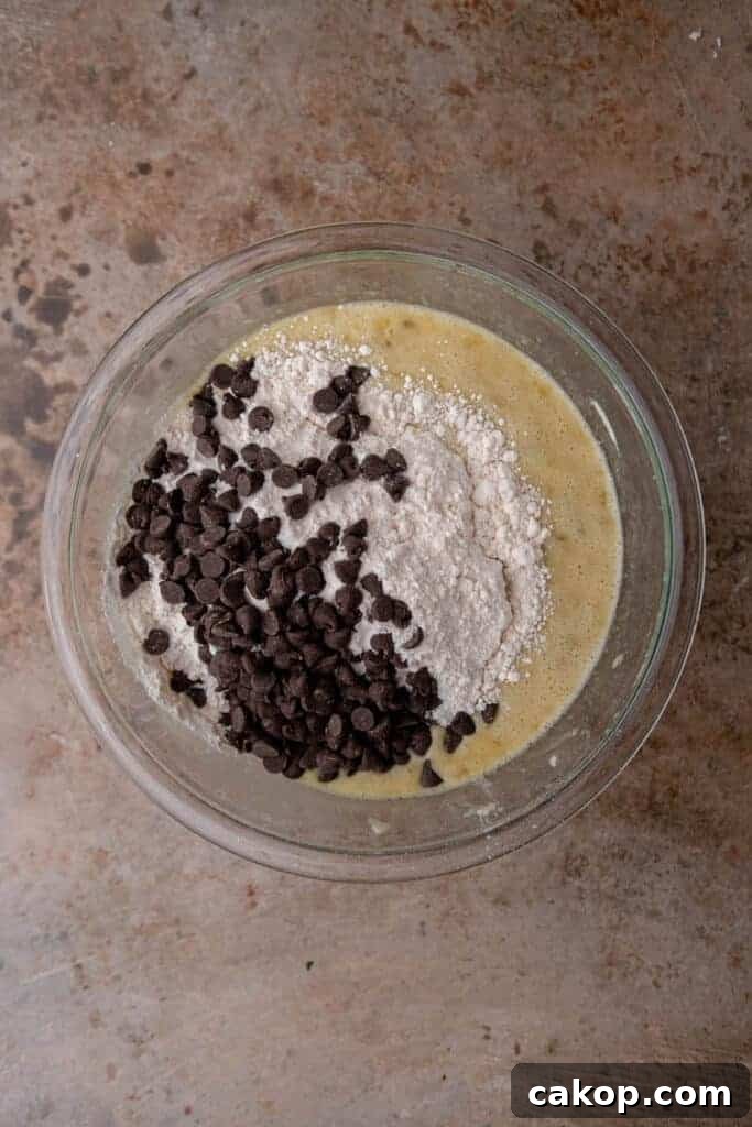 Wet ingredients in a bowl