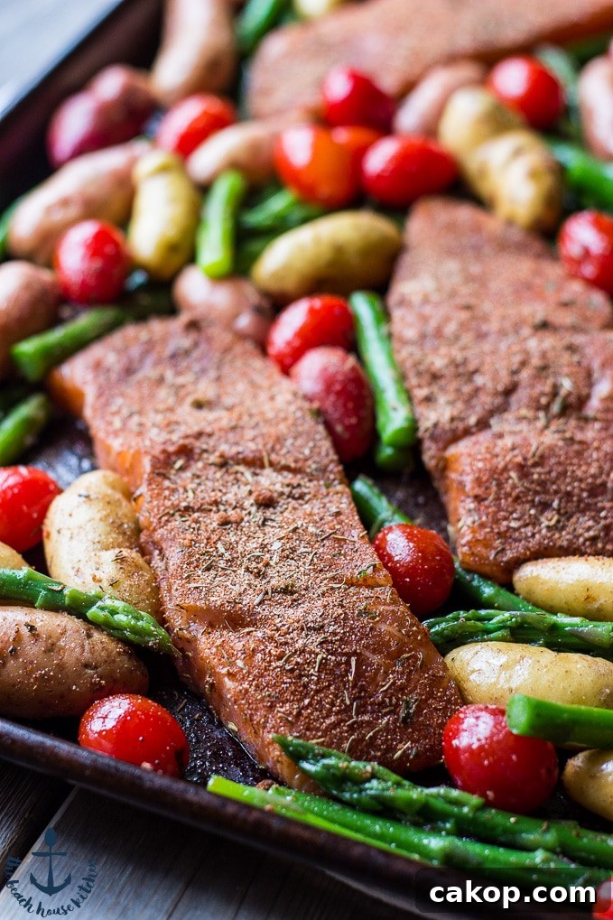 Sweet n' Spicy Salmon Sheet Pan Dinner