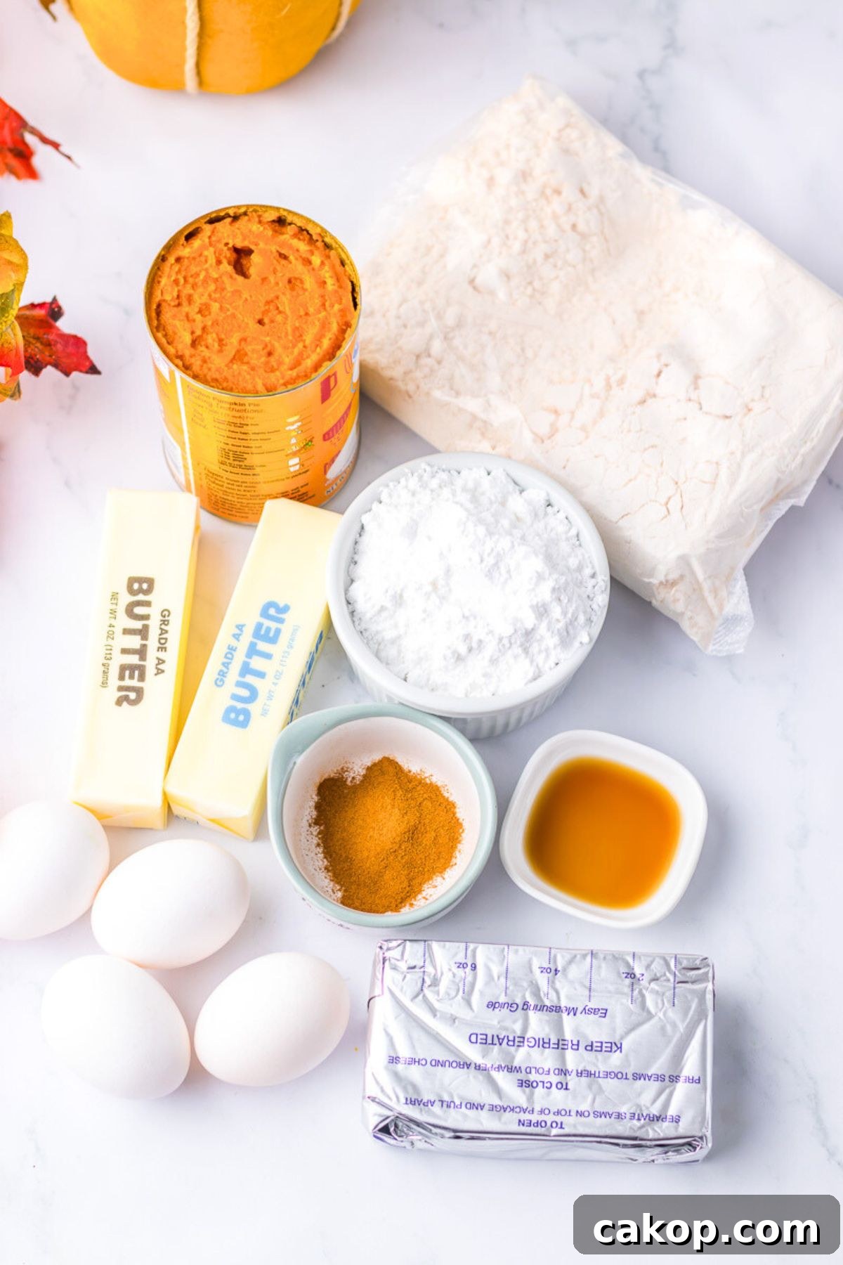 Pumpkin Gooey Butter Cake Recipe — Decadent Autumn Dessert 5 Ooey gooey butter cake ingredients photo.
