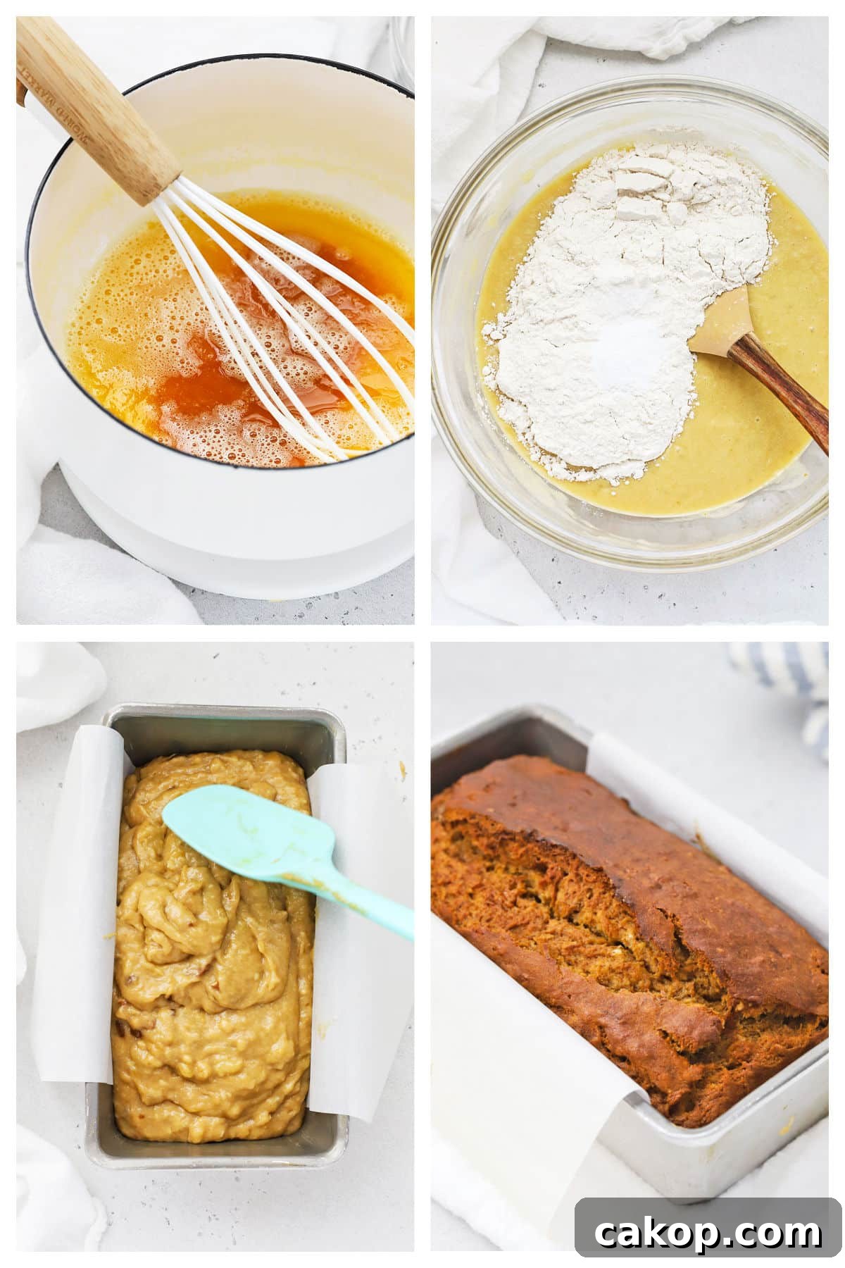 Brown Butter Banana Bread (Gluten-Free Recipe) 5 making brown butter banana bread step by step