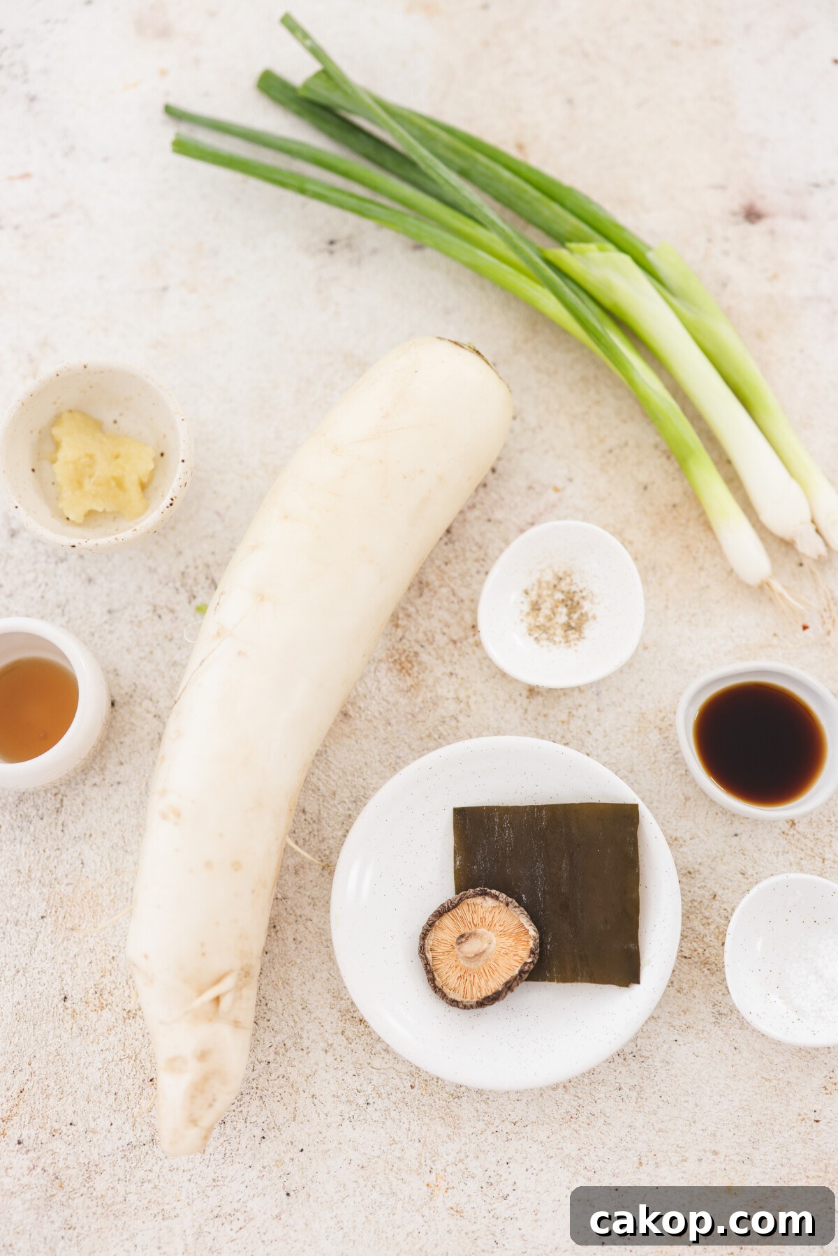 recipe ingredients in small nesting bowls 