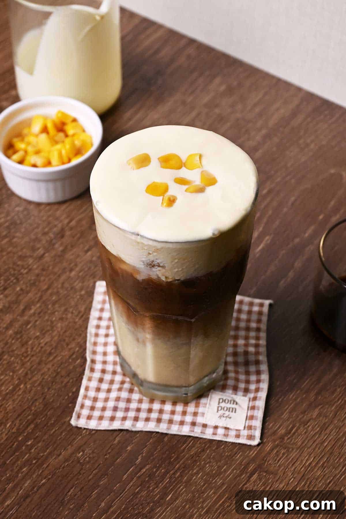 corn cream latte