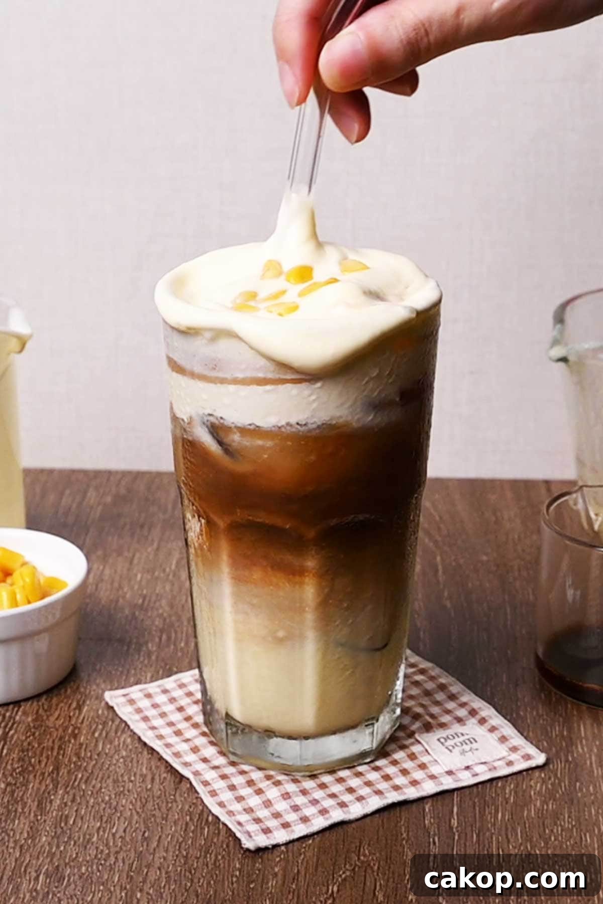 corn cream latte