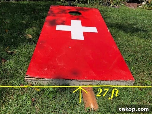 Weekend Weather: Garden Party Plans & Cornhole Forecast 6 Place the front of the second board where it ends.