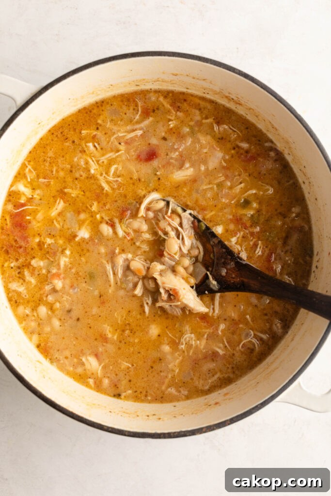 Southwest Chicken Chili: Spicy Crockpot Recipe for Weeknights 7 southwest chicken chili in a pot