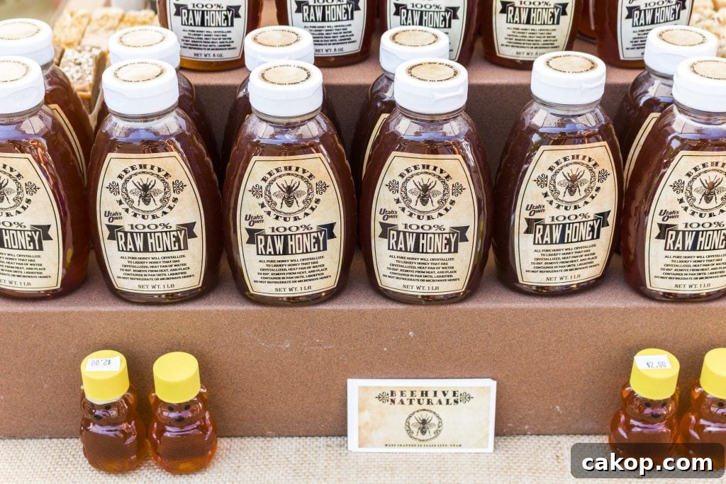 Ogden Farmers Market on Historic 25th Street: Guide & Highlights 12 Natural, raw honey for sale at the Ogden Farmer's Market