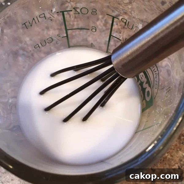 Water and corn starch