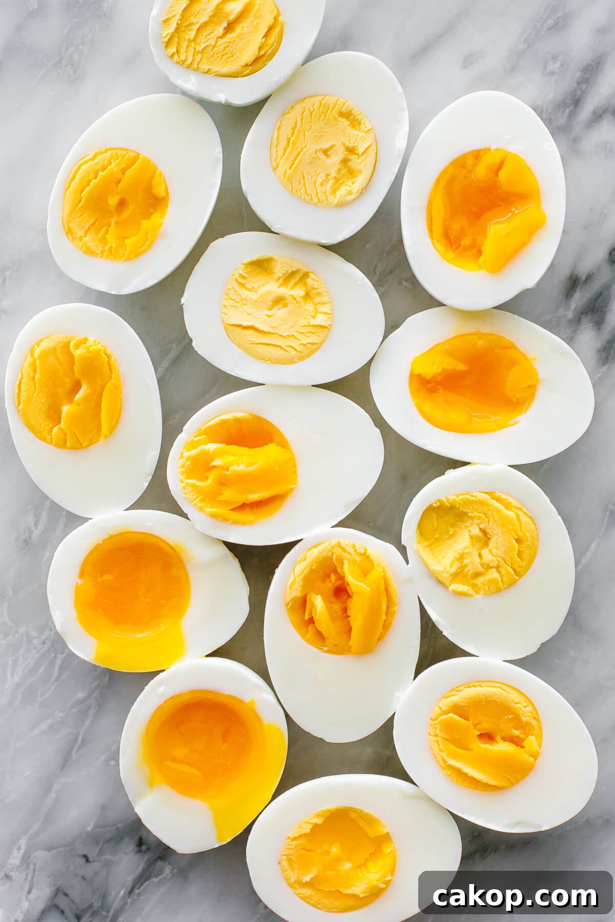 6 Quick Ways to Cook Eggs for Every Meal 3 Hard boiled and soft boiled eggs on a counter