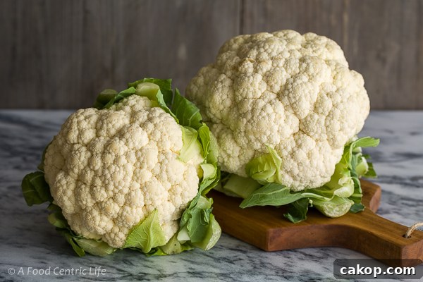 Crispy Roasted Cauliflower with Parmesan and Garlic 5 Heads of fresh cauliflower.