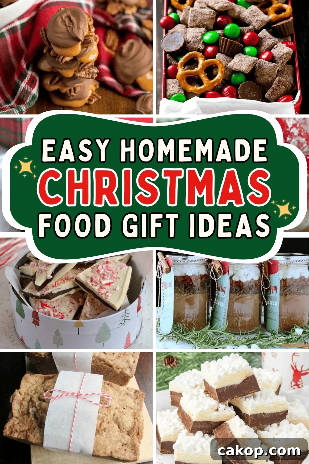 Easy Christmas food gift ideas! Fun homemade holiday food gifts including Christmas snacks, treats, and simple mason jar gifts recipes for family, friends, coworkers and neighbors. Christmas baking gift ideas homemade, holiday gift recipes, christmas food gift packaging ideas, holiday snacks christmas, christmas food presents diy gifts, christmas treat ideas for gifts, xmas food gifts, edible gift ideas, christmas goodies for gifts, christmas baked goods gifts packaging, diy christmas gifts food