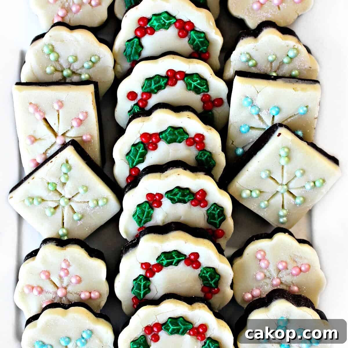Image for Snowflake and Wreath Christmas Fudge