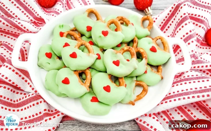 Image for Grinch Pretzels