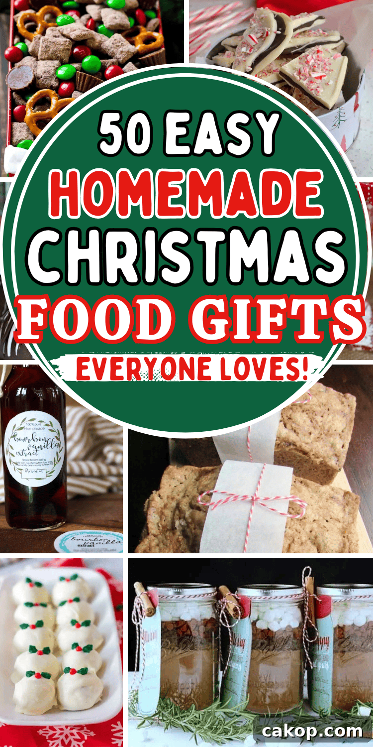 Easy Christmas food gift ideas! Fun homemade holiday food gifts including Christmas snacks, treats, and simple mason jar gifts recipes for family, friends, coworkers and neighbors. Christmas baking gift ideas homemade, holiday gift recipes, christmas food gift packaging ideas, holiday snacks christmas, christmas food presents diy gifts, christmas treat ideas for gifts, xmas food gifts, edible gift ideas, christmas goodies for gifts, christmas baked goods gifts packaging, diy christmas gifts food
