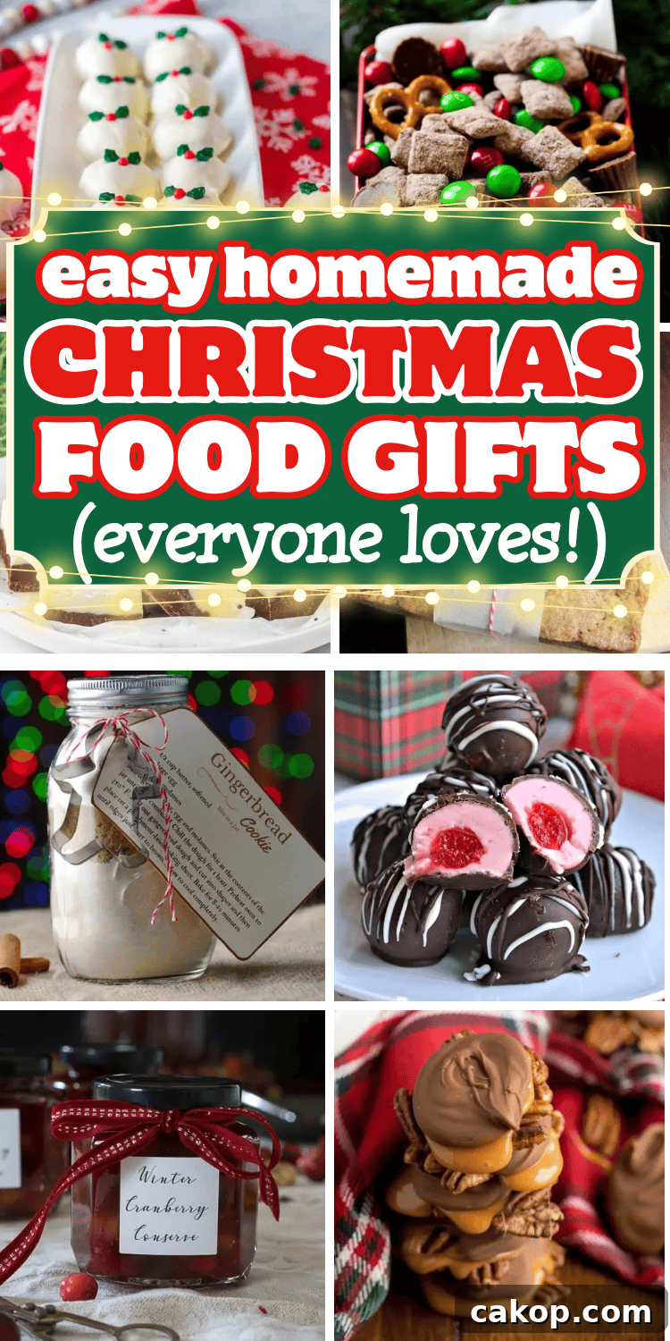 Easy Christmas food gift ideas! Fun homemade holiday food gifts including Christmas snacks, treats, and simple mason jar gifts recipes for family, friends, coworkers and neighbors. Christmas baking gift ideas homemade, holiday gift recipes, christmas food gift packaging ideas, holiday snacks christmas, christmas food presents diy gifts, christmas treat ideas for gifts, xmas food gifts, edible gift ideas, christmas goodies for gifts, christmas baked goods gifts packaging, diy christmas gifts food
