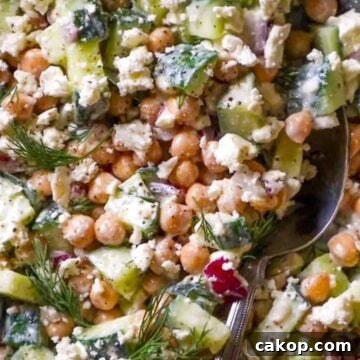 Chickpea, Cucumber & Feta Salad with Lemon Herb Dressing 7 chickpea cucumber feta salad with creamy dill yogurt dressing