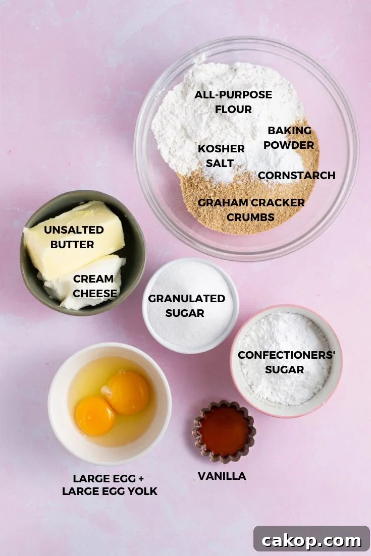 ingredients needed for key lime cookies